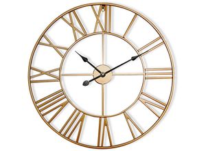 5060524221973 - Casa Chic - Queensway 60 Wanduhr Metallrahmen geräuschlos ø 60 cm - Gold