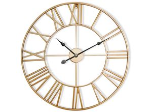 5060524221997 - Casa Chic - Queensway 80 Wanduhr Metallrahmen geräuschlos ø 76 cm - Gold