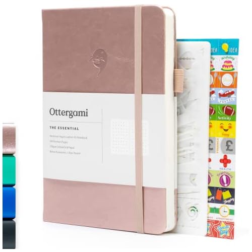 5060536820270 - Ottergami 2er Set Bullet Journal mit Dots A5 Notizbuch + Scrapbooking Sticker