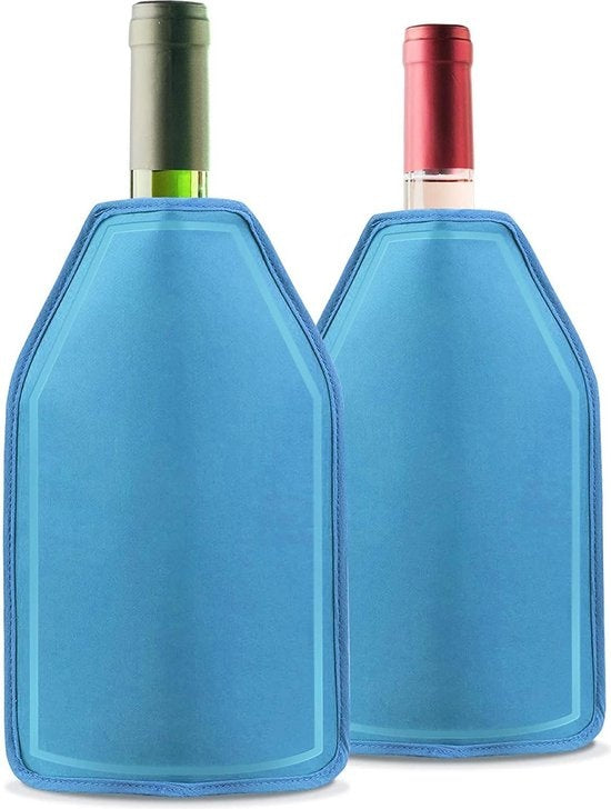 5060630690809 - 2 Pack Wein-Gel-Kühlhüllen - Langanhaltender Kühleffekt - Perfekt zum Kühlen von Wein- Champagner- und Getränkeflaschen - Ideal für Picknicks Strand-Pool-Grillpartys Outdoor