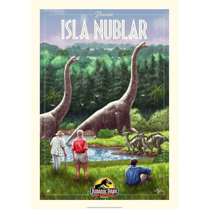 5060948291958 - Poster Lithografie Jurassic Park 30th Anniversary Edition Limited Isla Nublar Edition