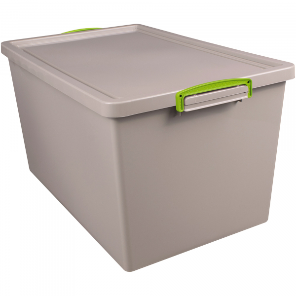 5060980790082 - Aufbewahrungsbox Recycling Economie 83-NST-RDG 83 Liter mit Deckel außen 695x440x368mm Polypropylen 100 % recycelt taubengra