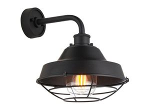 5061053762715 - Brindisi Kuppel-Wandleuchte für den Außenbereich strukturiert mattschwarz klares Glas - Merano