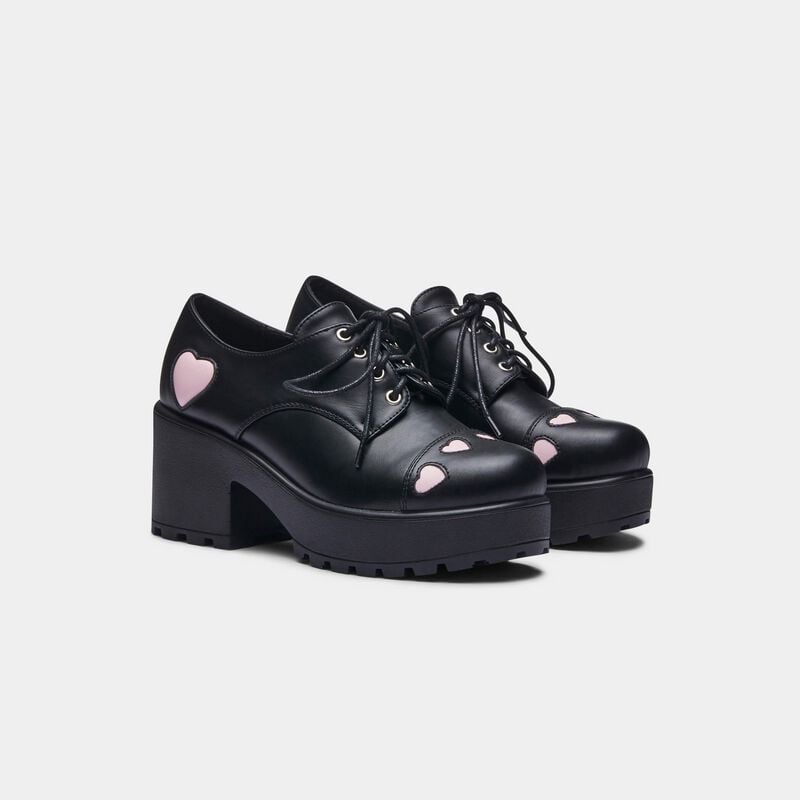 5061074039551 - Tennin Heart Shoes High Heel schwarz rosa in EU40 5061074039551 - Tennin Heart Shoes High Heel schwarz rosa in EU40