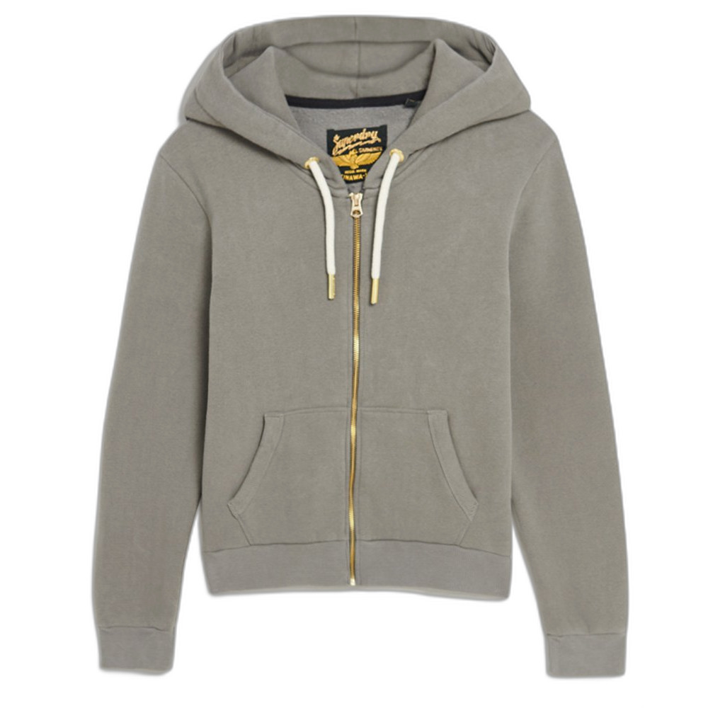 5063068008383 - Damen-Sweatshirt mit Reißverschluss und Kapuze mit Strasssteinen in Tattoo-Optik Superdry