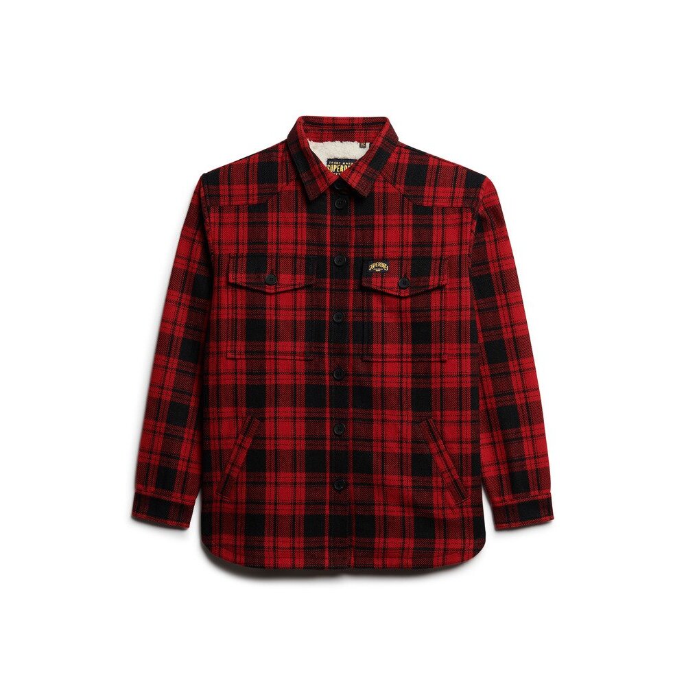 5063068227708 - Damen-Karomuster-Schal aus Lammfell Superdry