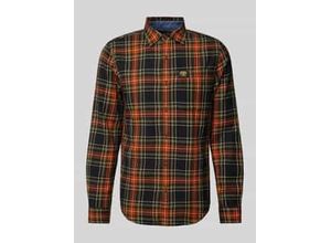 5063068314385 - Slim Fit Freizeithemd mit Label-Patch Modell Lumberjack