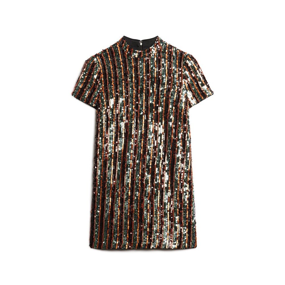 5063068395513 - Kurzes T-Shirt-Kleid mit Pailletten für Frauen Superdry