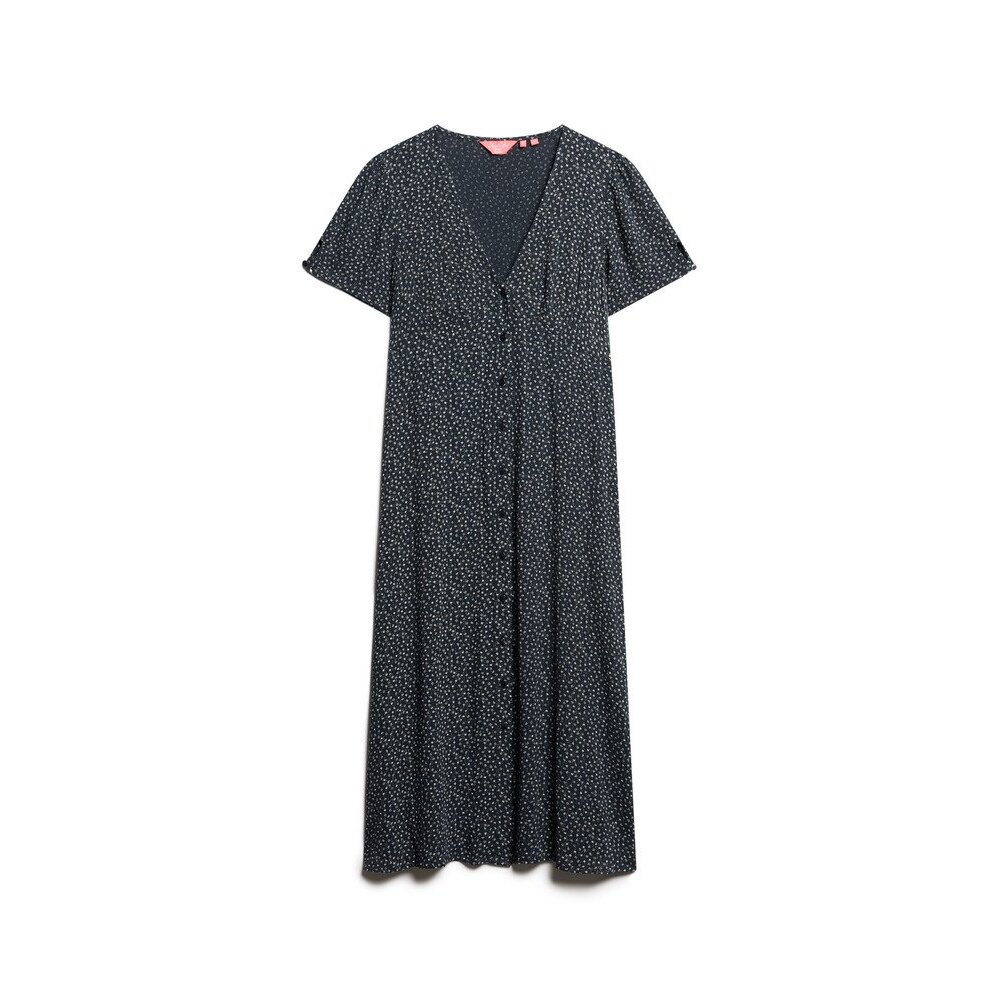 5063068422486 - Knielanges bedrucktes Damenkleid mit Knöpfen Superdry