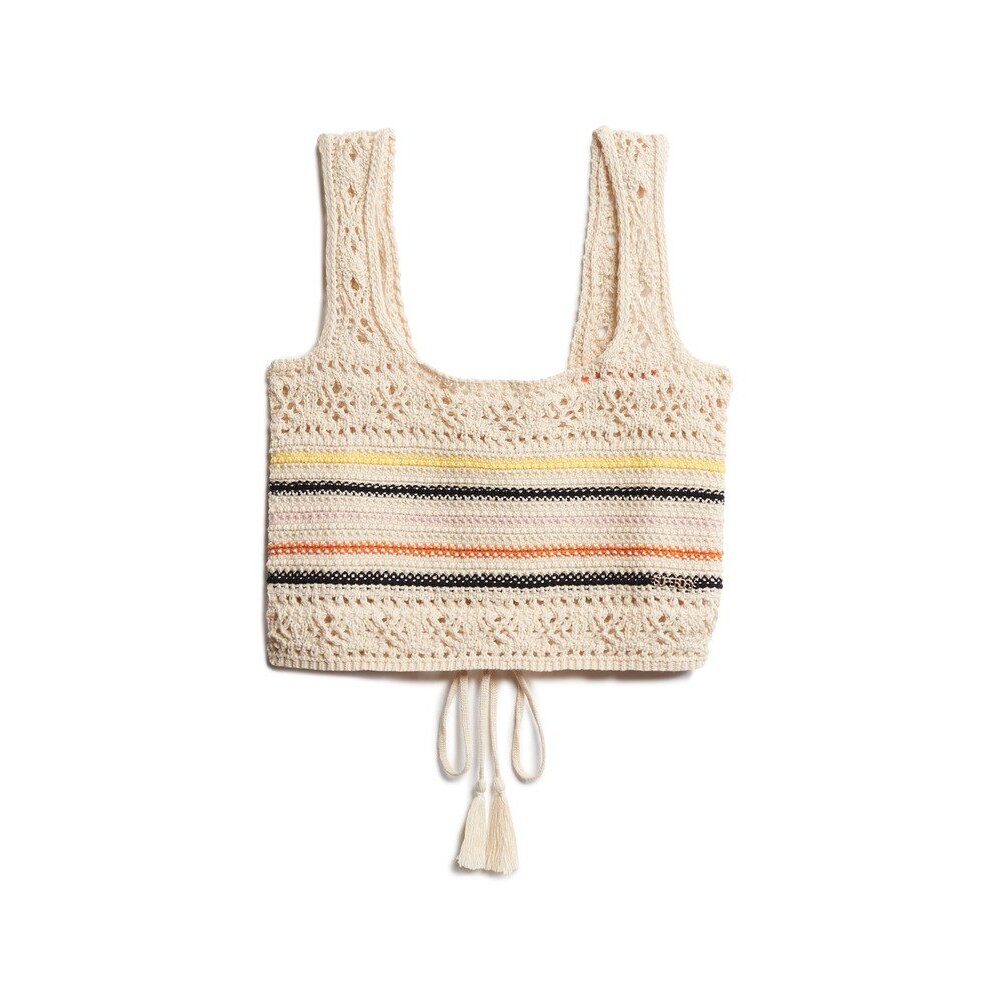 5063068433499 - Kurzes Häkel-Top mit Schnürung für Damen Superdry