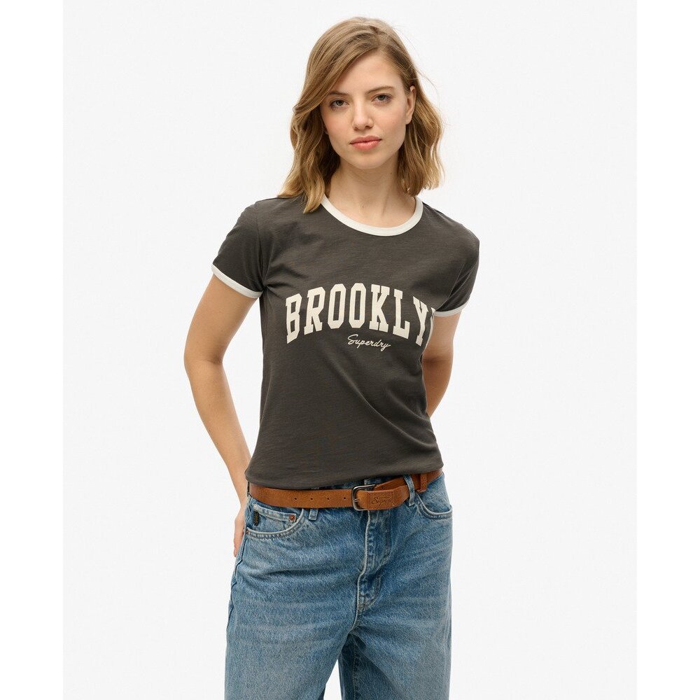 5063068528812 - Eng anliegendes T-Shirt Damen Athletic Essential Ringer