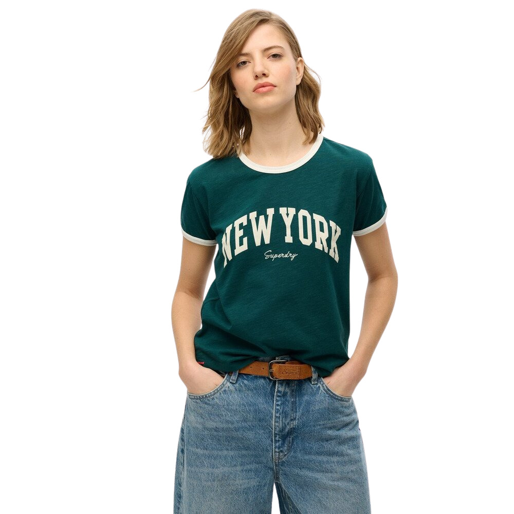 5063068528904 - Eng anliegendes T-Shirt Damen Athletic Essential Ringer