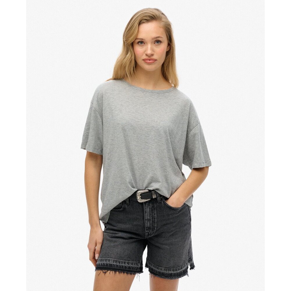 5063068530495 - Damen T-Shirt mit überschnittenen Schultern Studios