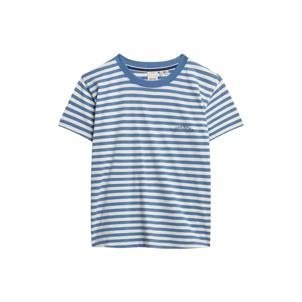 5063068550639 - Gestreiftes Damen-T-Shirt Essential Logo