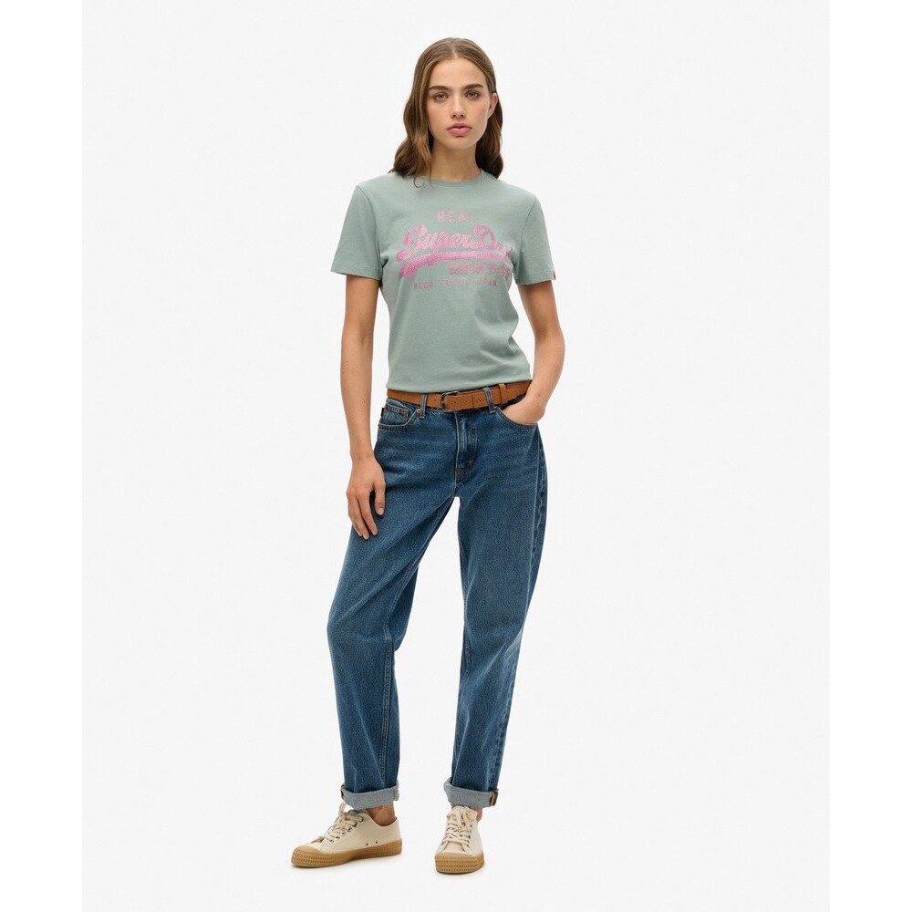 5063068606824 - Damen Slim T-Shirt mit Strass Vintage Logo 5063068606824 - Damen Slim T-Shirt mit Strass Vintage Logo