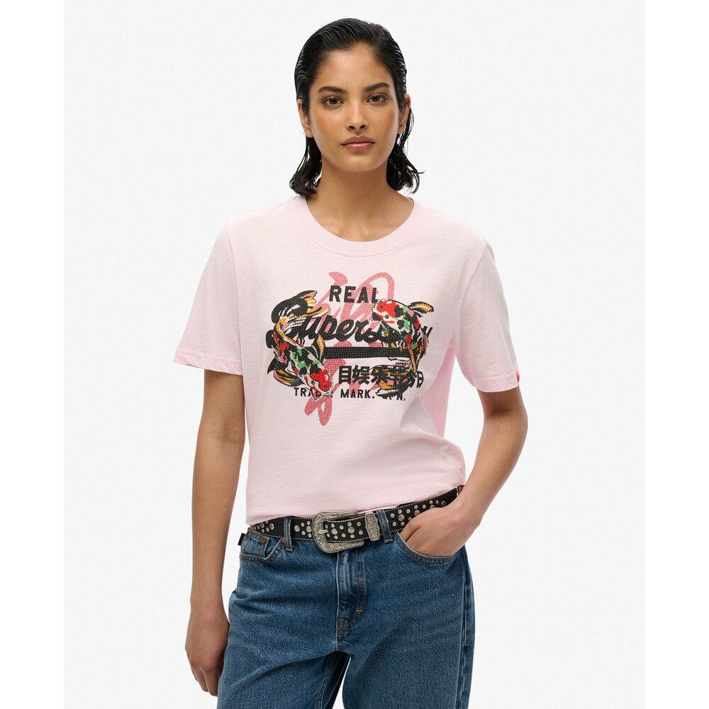 5063068607043 - Lässiges T-Shirt Damen Vintage Logo Tokyo