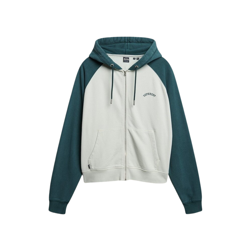 5063068611309 - Damen Zip-Hoodie mit Raglanärmeln Logo Essential