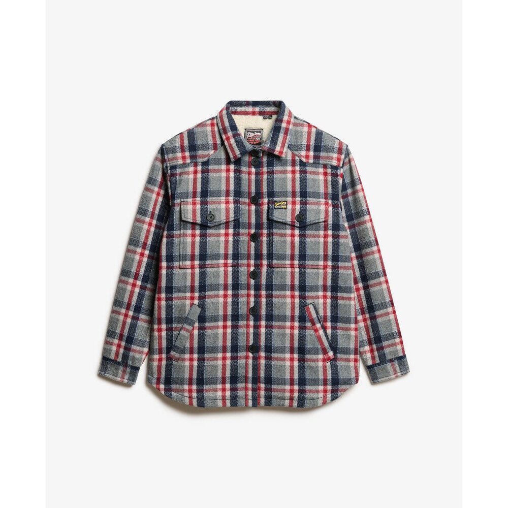 5063068615352 - Damen-Karomuster-Schal aus Lammfell Superdry