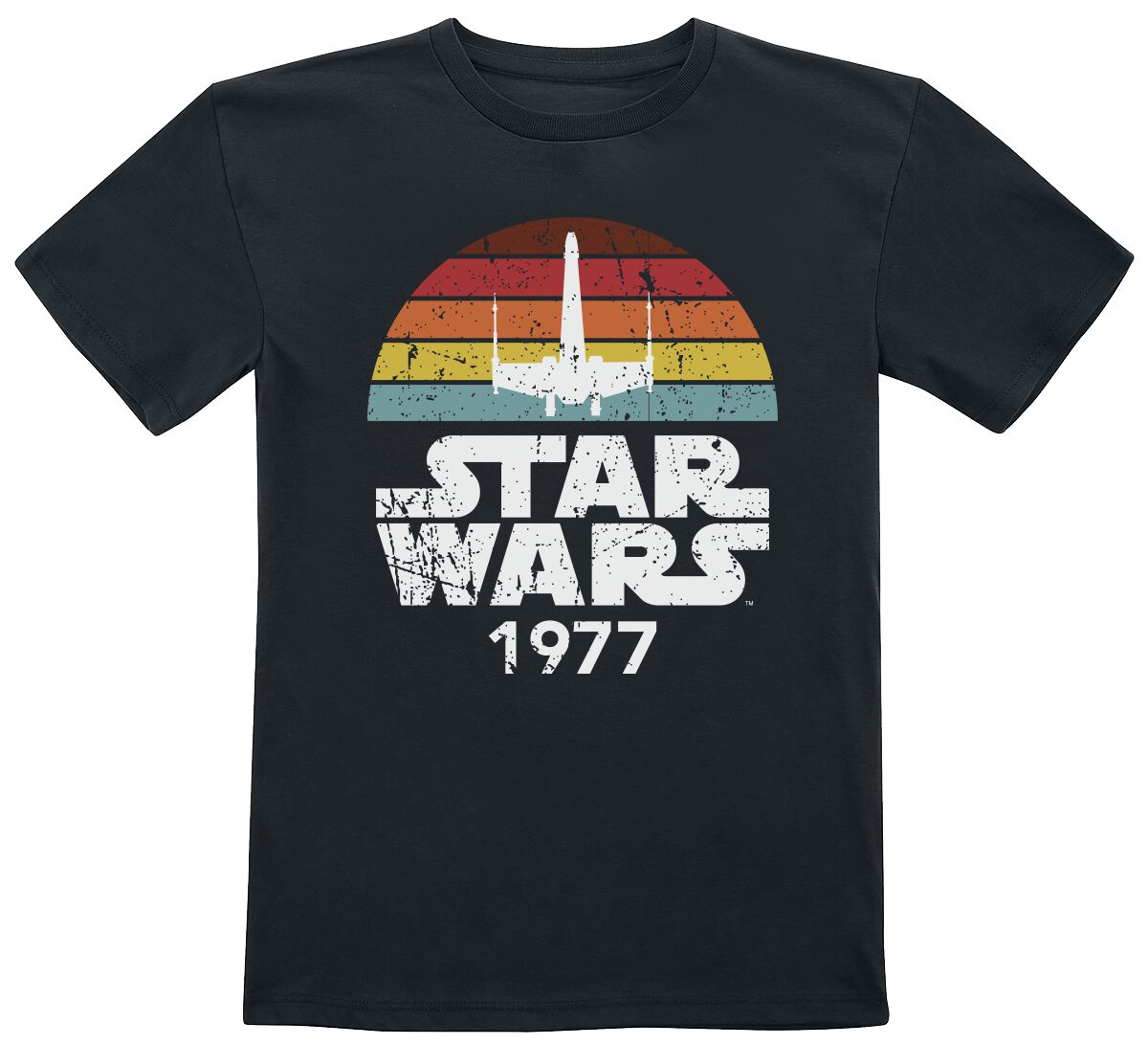 5063283271401 - Kids - Rainbox X-Wing 1977 T-Shirt schwarz in 116