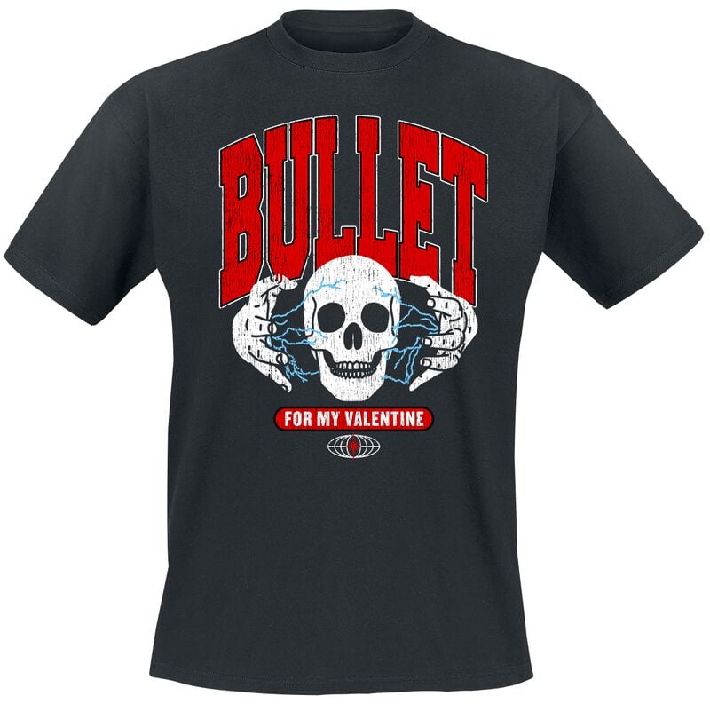 5063376987622 - Electric Varsity Skull T-Shirt schwarz in S