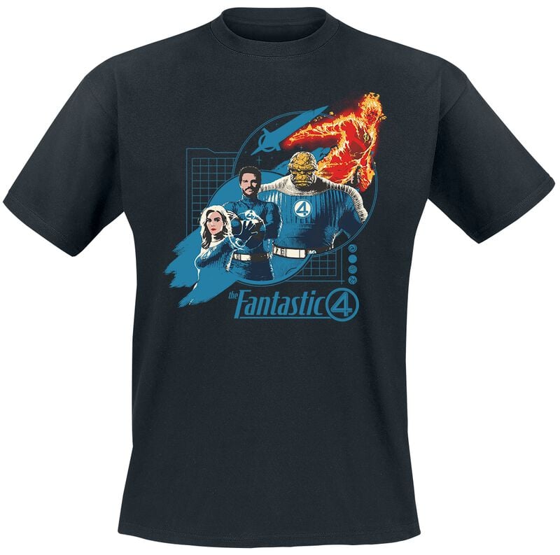 5063609255696 - Group Blue Grid T-Shirt schwarz in XXL