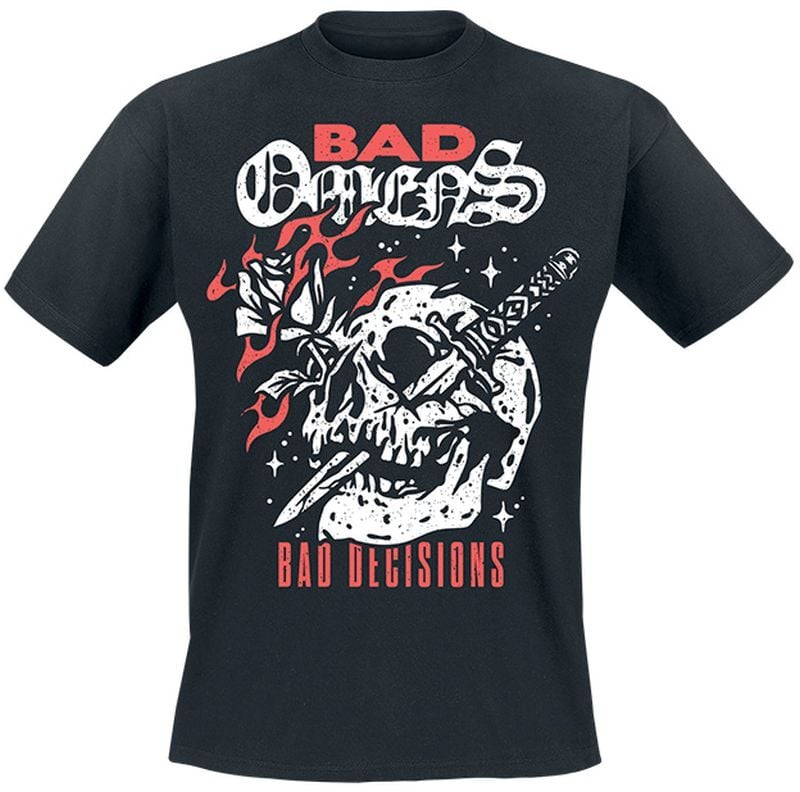 5063609338337 - Bad Decision Skull With Knife T-Shirt schwarz in 3XL 5063609338337 - Bad Decision Skull With Knife T-Shirt schwarz in 3XL