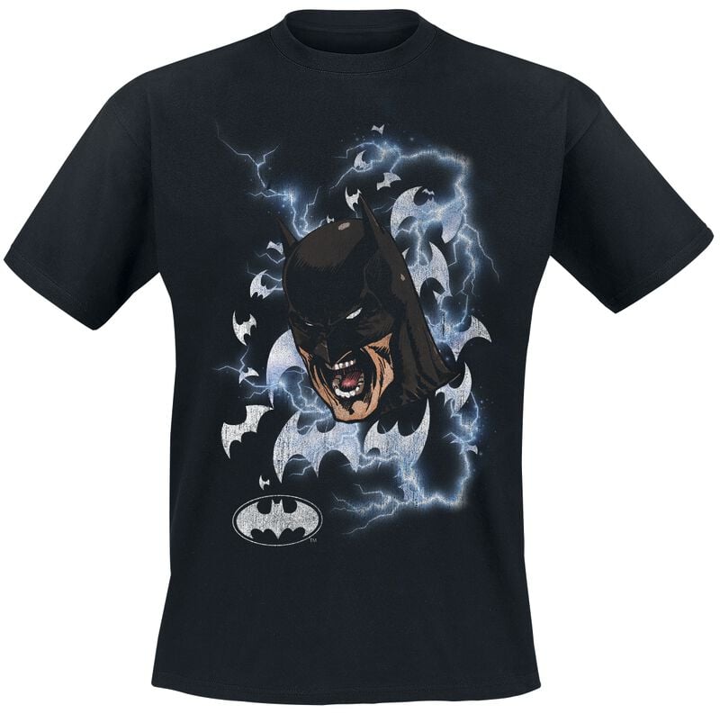 5063609339150 - Shouts Lightning Bats T-Shirt schwarz in M
