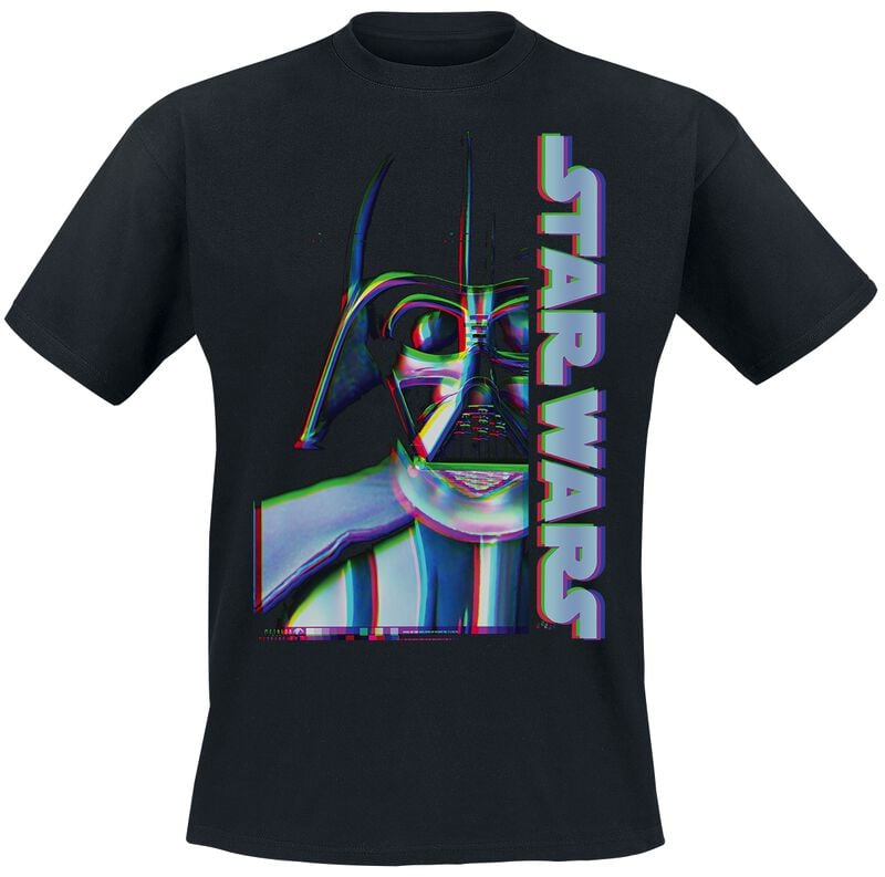 5063609339501 - Darth Vader - Glitch T-Shirt schwarz in S