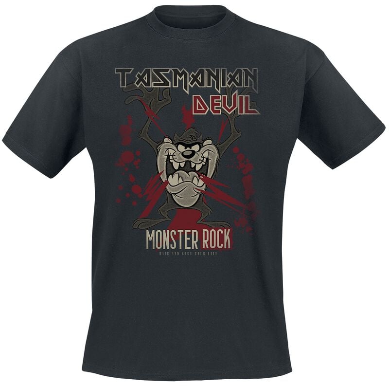 5063609392964 - Tasmanian Devil Monster Rock T-Shirt schwarz in XL