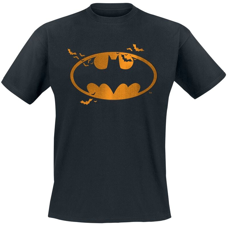 5063609549733 - Justice League - Bats Halloween Logo T-Shirt schwarz in M 5063609549733 - Justice League - Bats Halloween Logo T-Shirt schwarz in M