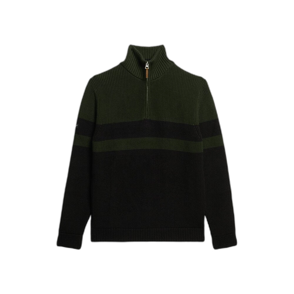 5063634066236 - Pull oversize rayé en coton à col zippé femme Classic