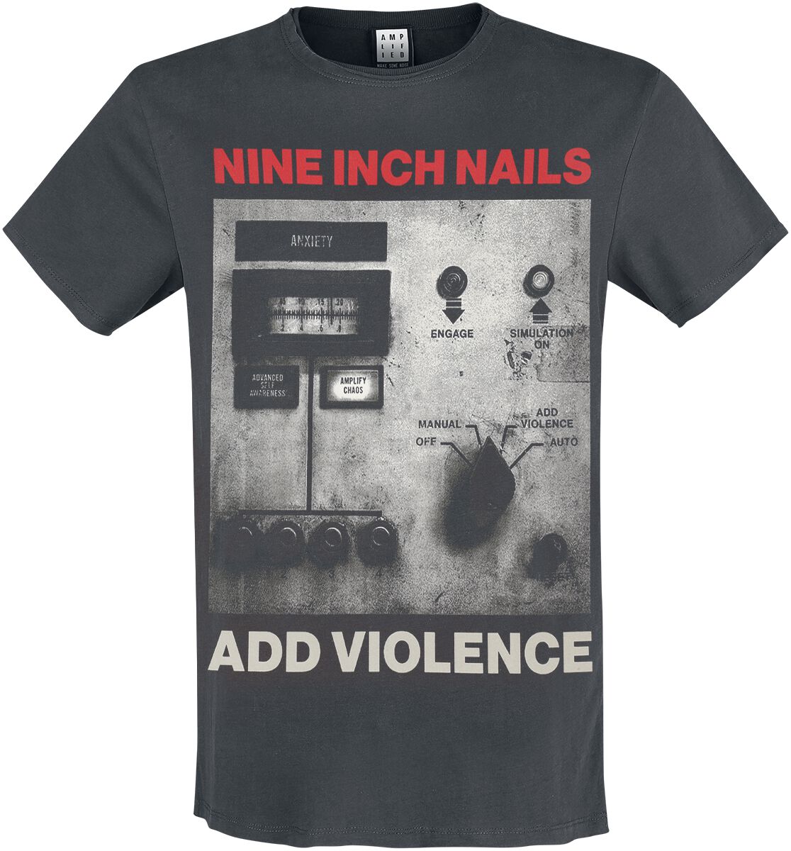 5063666027113 - Amplified Collection - Add Violence T-Shirt charcoal in M 5063666027113 - Amplified Collection - Add Violence T-Shirt charcoal in M