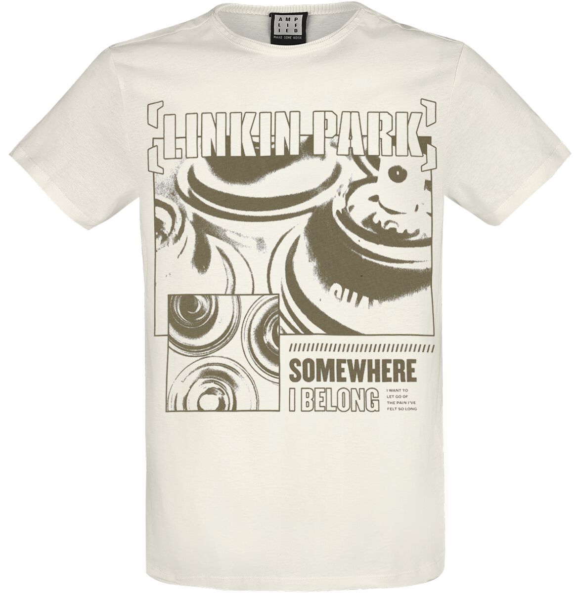 5063666033480 - Amplified Collection - Somewhere I Belong T-Shirt altweiß in S 5063666033480 - Amplified Collection - Somewhere I Belong T-Shirt altweiß in S