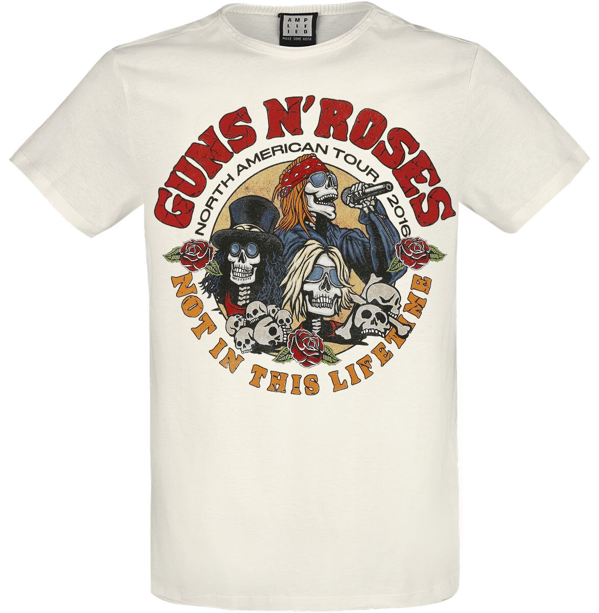 5063666040471 - Guns N Roses Amplified Collection - North American Tour T-Shirt altweiß in L