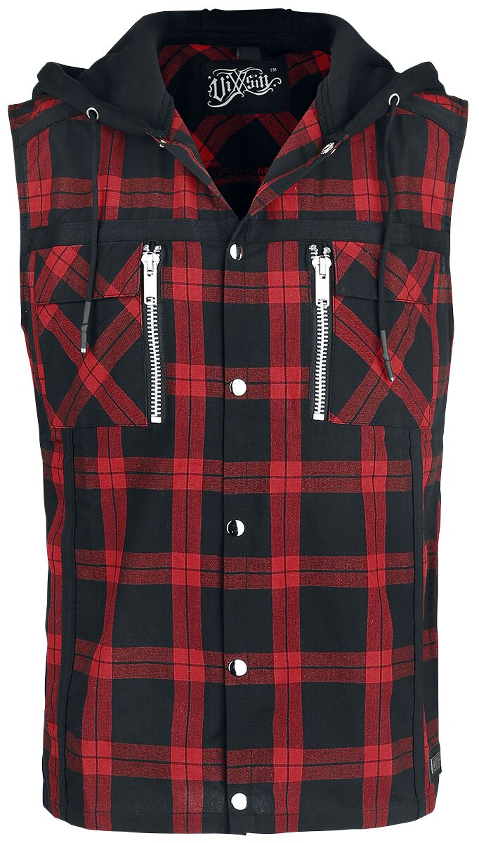 5081944390094 - Eetu Shirt Kurzarmhemd schwarz rot in XL 5081944390094 - Eetu Shirt Kurzarmhemd schwarz rot in XL