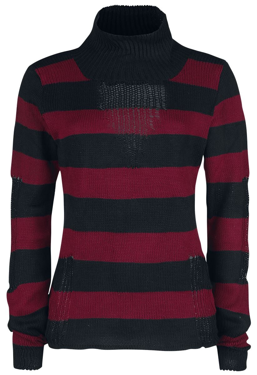 5081944448962 - Annabella Top Strickpullover rot schwarz in XL 5081944448962 - Annabella Top Strickpullover rot schwarz in XL