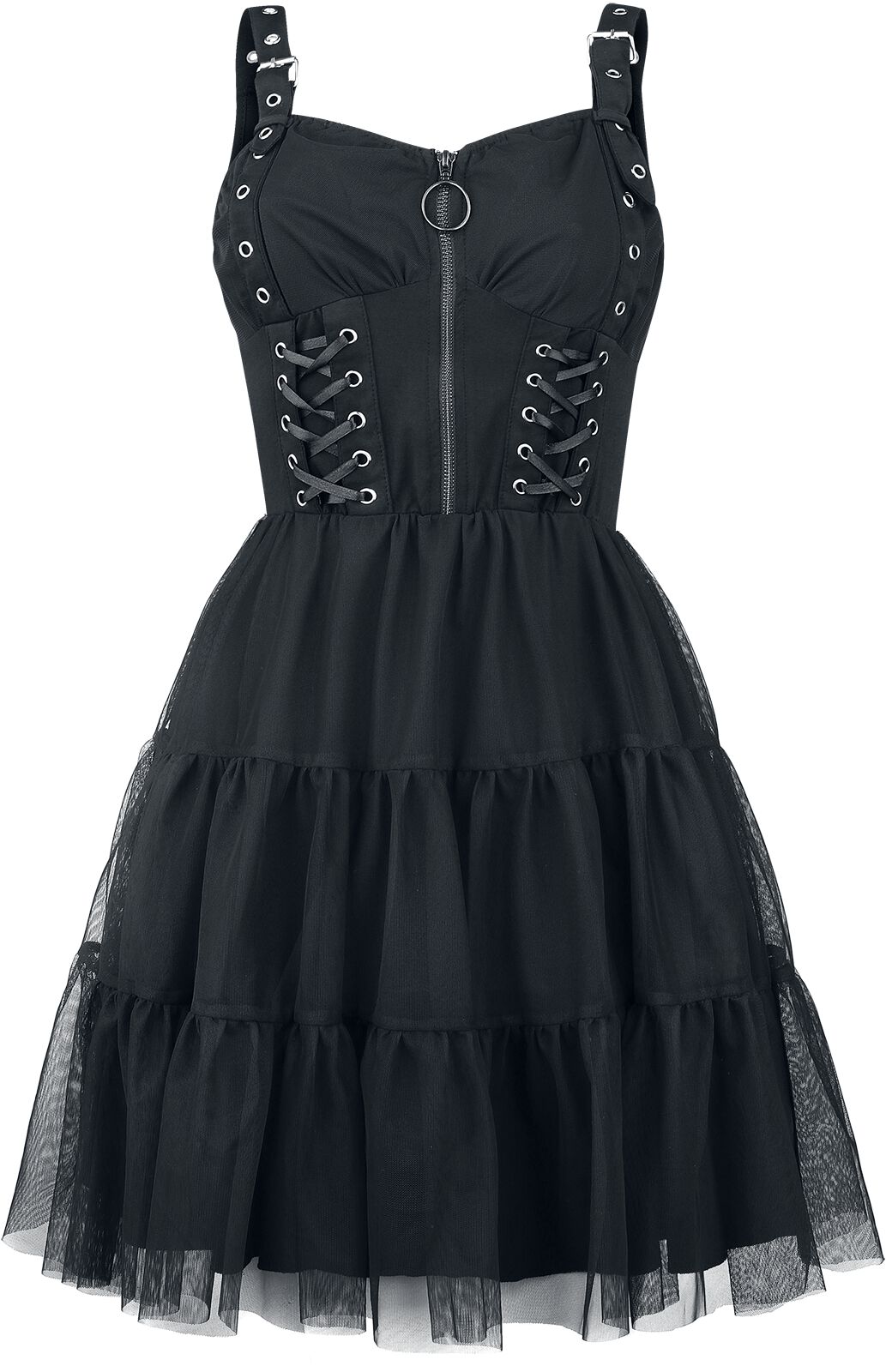 5081944512953 - Selkie Dress Mittellanges Kleid schwarz in XXL 5081944512953 - Selkie Dress Mittellanges Kleid schwarz in XXL