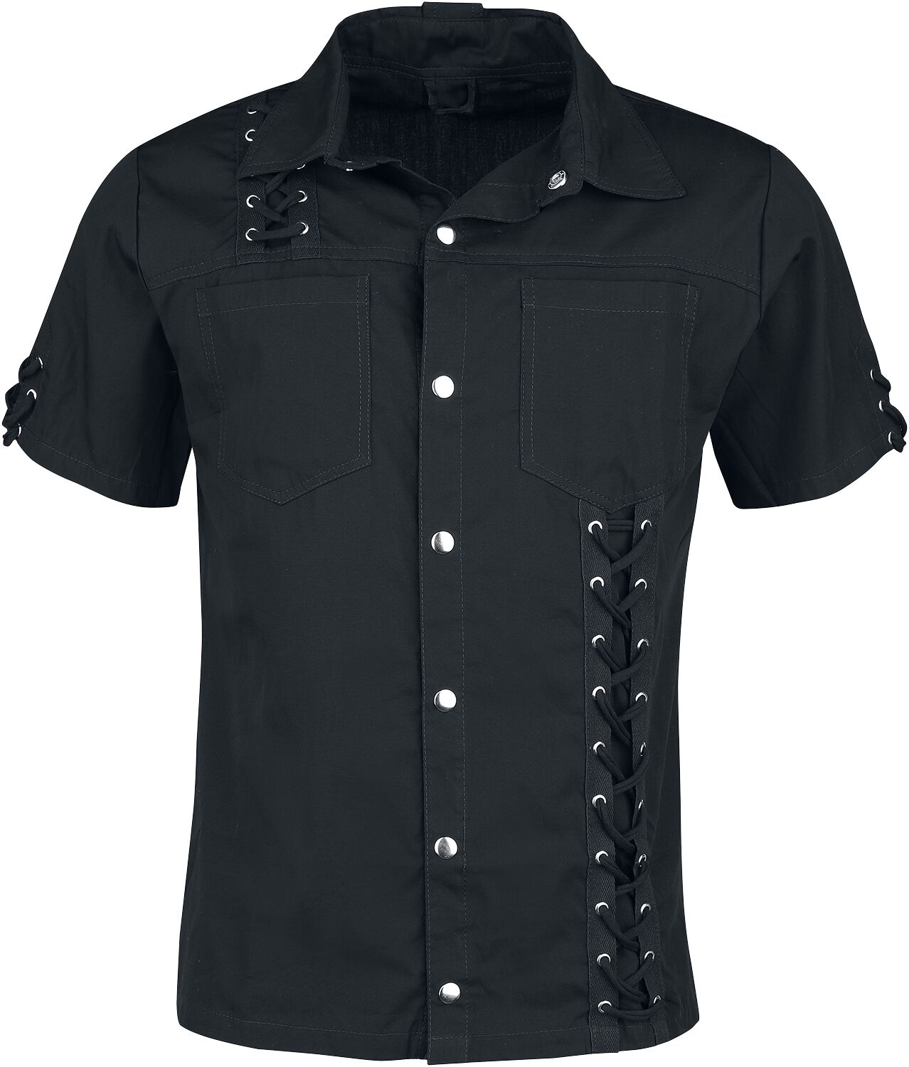 5081944517668 - Damion Shirt Kurzarmhemd schwarz in 4XL