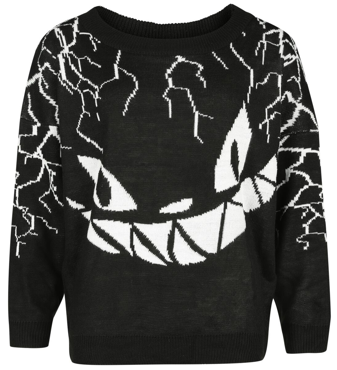 5081944528572 - Sinister Grin Jumper Strickpullover schwarz weiß in S