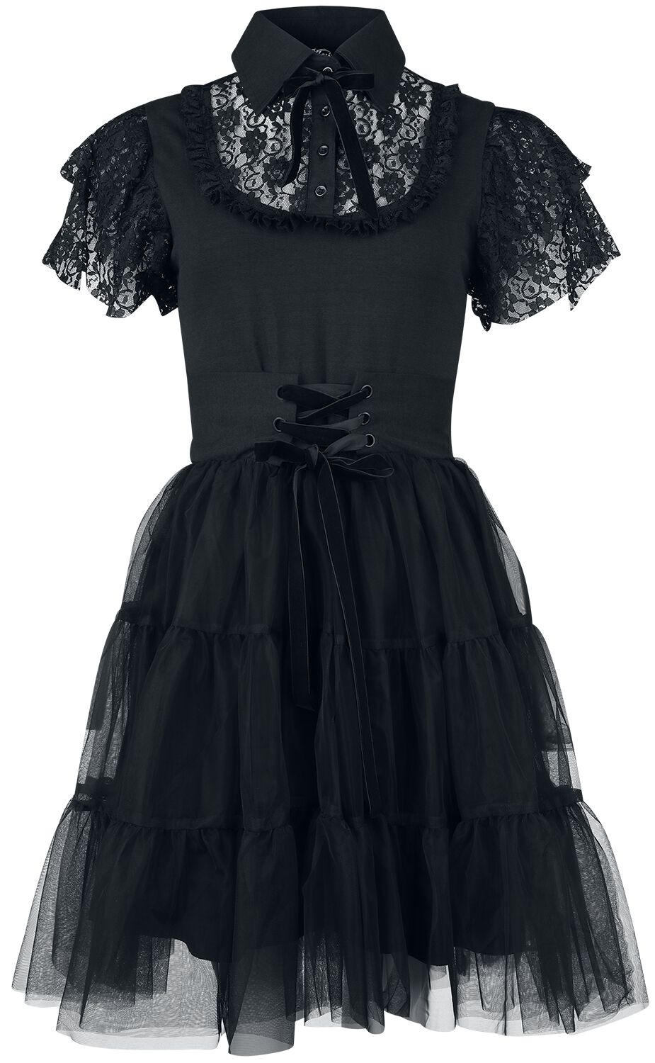 5081944539936 - Nevermore Dress Kurzes Kleid schwarz in S