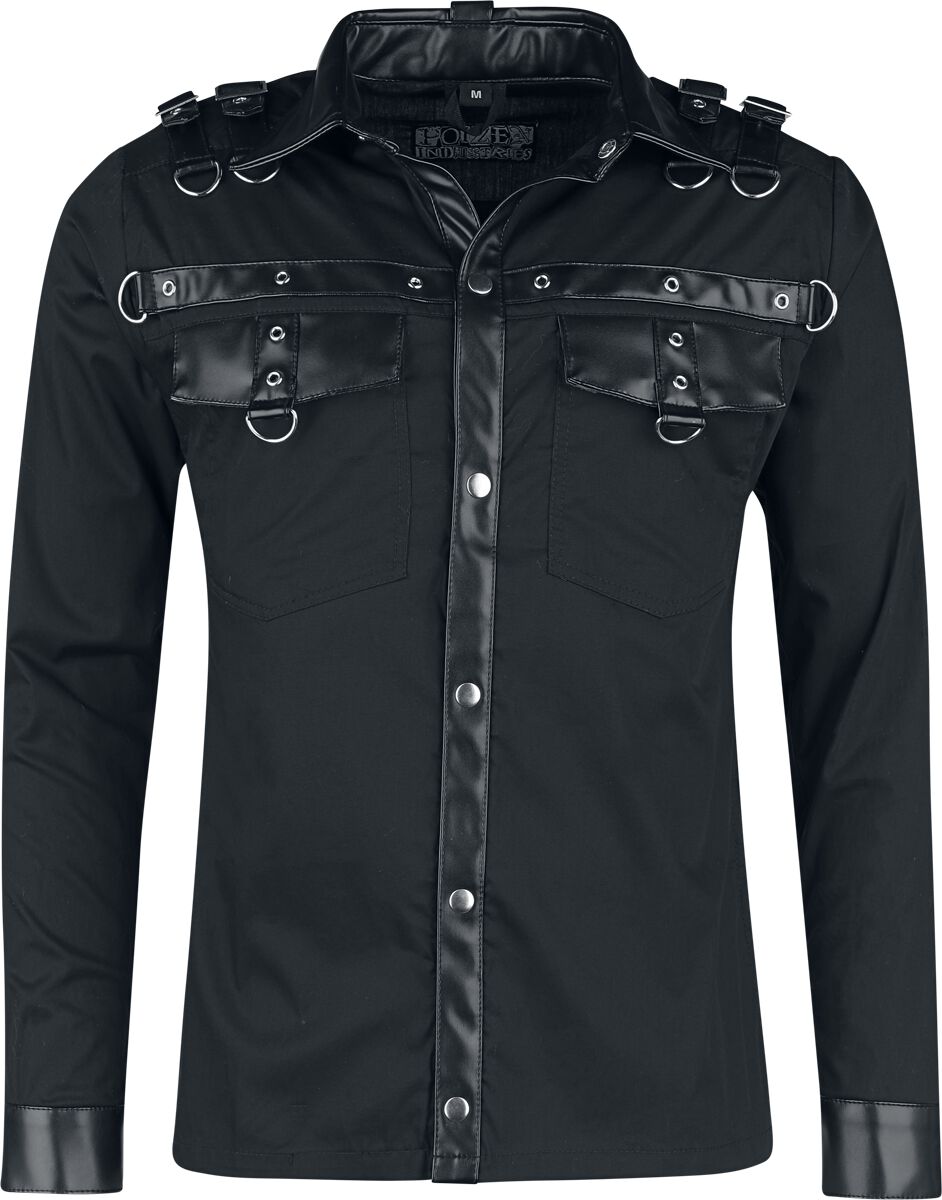 5081944552522 - Ajani Shirt Langarmhemd schwarz in S