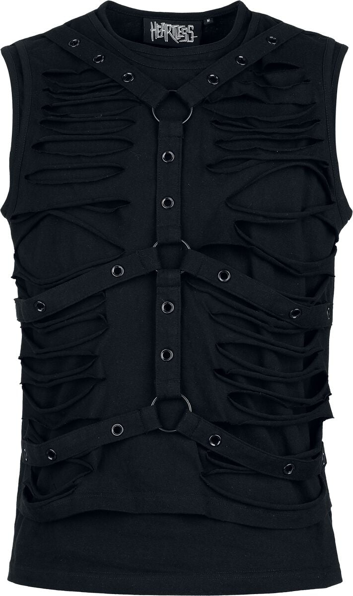 5081944566734 - Izaak Vest Mens Black Tank-Top schwarz in XXL