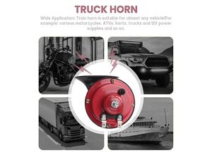 5096300927654 - 300db Super Laute Hupe Für Lkw Boot Auto Luft Elektrische Schnecke Einzel Horn 12v Wasserdichte Motorrad H