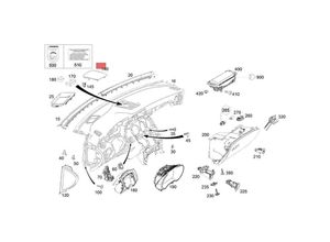 5096300927951 - Woosien - A20568016078q96 Dash Lautsprecher Abdeckung Net Für c Glc W205 W253 2015-2021 Instrument Panel Horn Cent