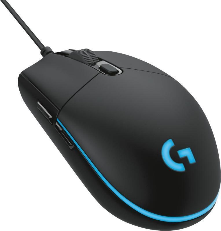 5099206079724 - Pro Hero Gaming-Maus USB Optisch Schwarz Blau 6 Tasten 16000 dpi Beleuchtet Integrierter Profilspeicher