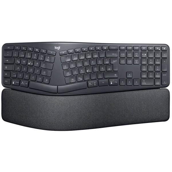 5099206085855 - ERGO K860 Kabellos Tastatur Deutsch QWERTZ Schwarz Geteilte Tastatur Ergonomisch Handballenauflage Schmutzabweisend