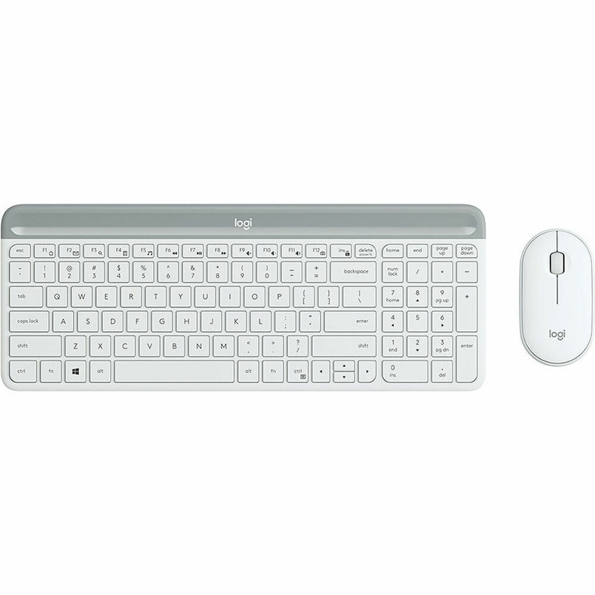 5099206086555 - Tastatur mit Maus 920-009199 Weiß Spanisch Qwerty Spanisch