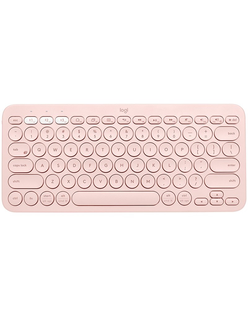 5099206089020 - K380 Multi-Device Bluetooth Keyboard - Tastatur - kabellos - Bluetooth 30 - Deutsch - rosé