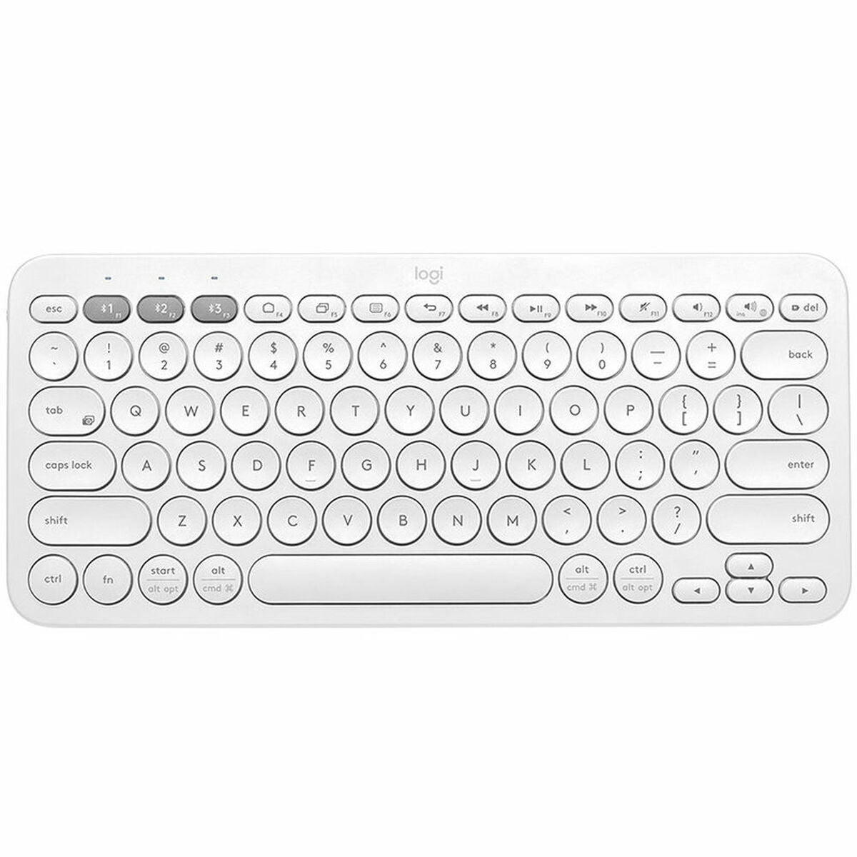 5099206089075 - K380 Multi-Device Bluetooth Keyboard - Tastatur - kabellos - Bluetooth 30 - QWERTY - Spanisch - Off-White