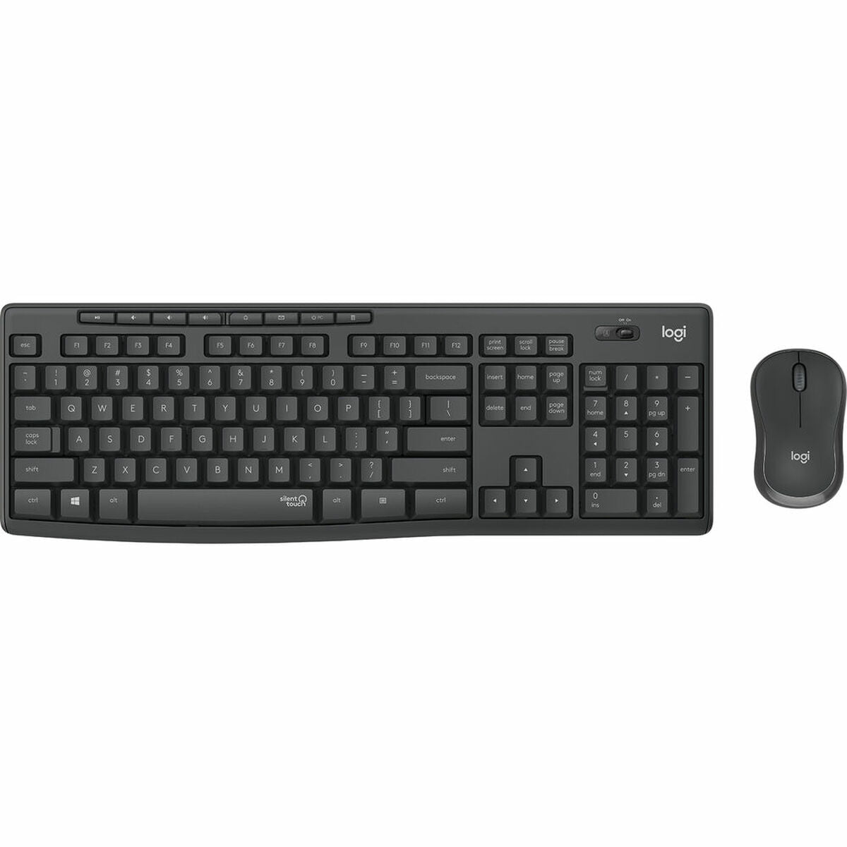 5099206092426 - MK295 Silent Wireless Combo - Graphite - UK - Tastatur & Maus Set - Englisch - UK - Schwarz